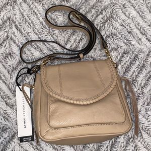 NWT Aimee Kestenberg All For Love Mini Crossbody, Oat color with gold hardware